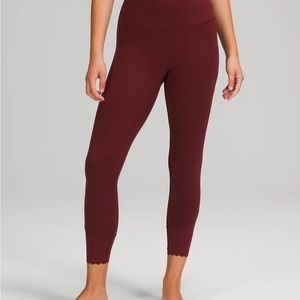 Lululemon Scalloped Maroon Align Leggings